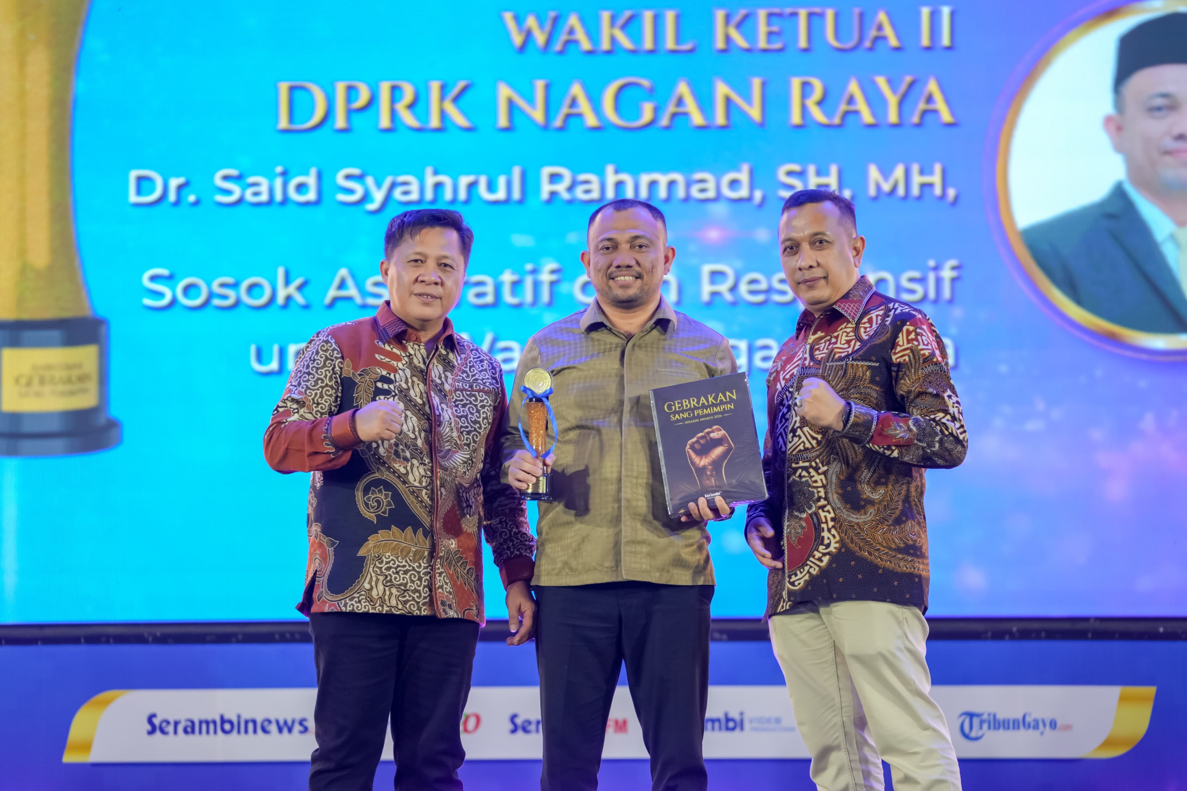Raih Serambi Awards 2026, Dr. Said Syahrul Rahmad, S.H.,M.H. Dinilai Sosok Aspiratif dan Responsif untuk Warga Nagan Raya